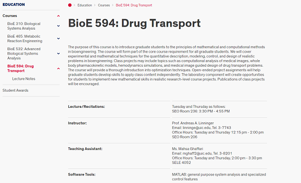BioE 594: Drug Transport